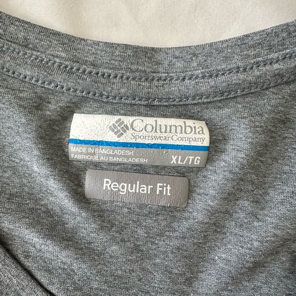 Columbia  Mens Gray Omni Wick Short Sleeve regular fit XL - Picture 6 of 6